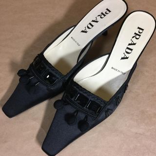 プラダ(PRADA)のPRADA ビジュー付きミュール サイズ35(ミュール)