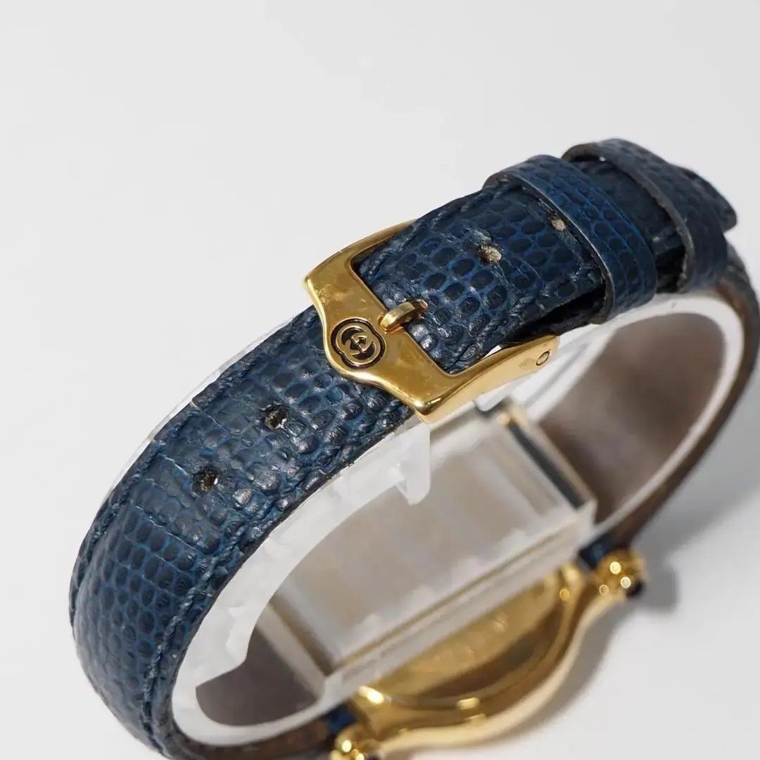 美品 グッチ GUCCI 6500L 革ベルト レディース 腕時計 F265