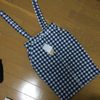 サルース(salus)の2wayサス付きギンガムチェックスカート(ひざ丈スカート)