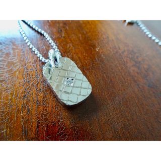 仁尾彫金『一つ星ダイヤ、パイソン、プレートヘッド、燻なし』ハンドメイド474(ネックレス)
