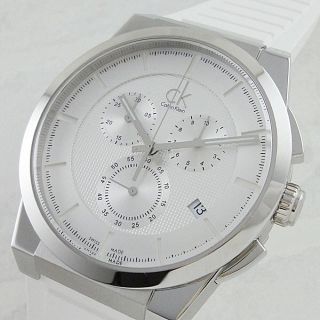 カルバンクライン(Calvin Klein)の新品 CK 腕時計 メンズ クロノグラフ K2S371L6 ホワイト 防水(腕時計(アナログ))