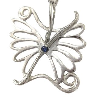 一粒サファイアシルバー製ネックレス