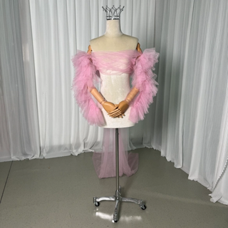 送料無料！ドレスアレンジ用トップスのみ ボレロ ソフトチュール 花嫁 スリット(ウェディングドレス)