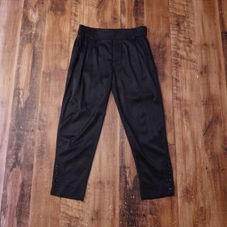 美品 メイソングレイ 裾ボタンクロップドパンツ レディース 0 S QI26