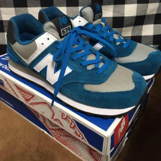 ニューバランス(New Balance)のポロ様専用【新品】ニューバランス574（ブルー:27.0㎝）(スニーカー)