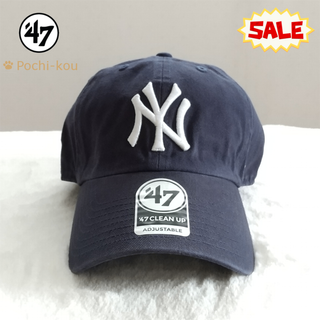 セール 47Brand NY YANKEES '47 CLEAN UP 帽子 紺(キャップ)