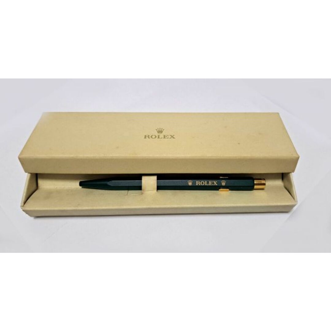 新品同様 ロレックス ノベルティ ボールペン グリーン 緑 文房具 非売品 ROLEX CARAN d'ACHE カランダッシュ 筆記具 インテリア/住まい/日用品の文房具(ペン/マーカー)の商品写真