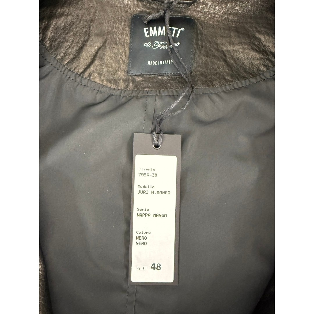 EMMETI(エンメティ)のTED様タグ付き新品!EMMETI エンメティ レザージャケット 48 JURI メンズのジャケット/アウター(ライダースジャケット)の商品写真
