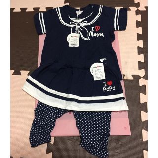 新品 未使用 セーラー服風 上下セット(Tシャツ/カットソー)