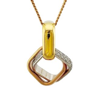 カルティエ(Cartier)のカルティエ トリニティクッション ネックレス 18金 K18イエローゴールド ダイヤモンド レディース CARTIER  中古(ネックレス)