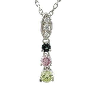 ミキモト ネックレス 18金 K18ホワイトゴールド アレキサンドライト レディース MIKIMOTO 中古