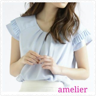 アメリエルマジェスティックレゴン(amelier MAJESTIC LEGON)の今季　amelier  サックスブルー　トップス(カットソー(半袖/袖なし))