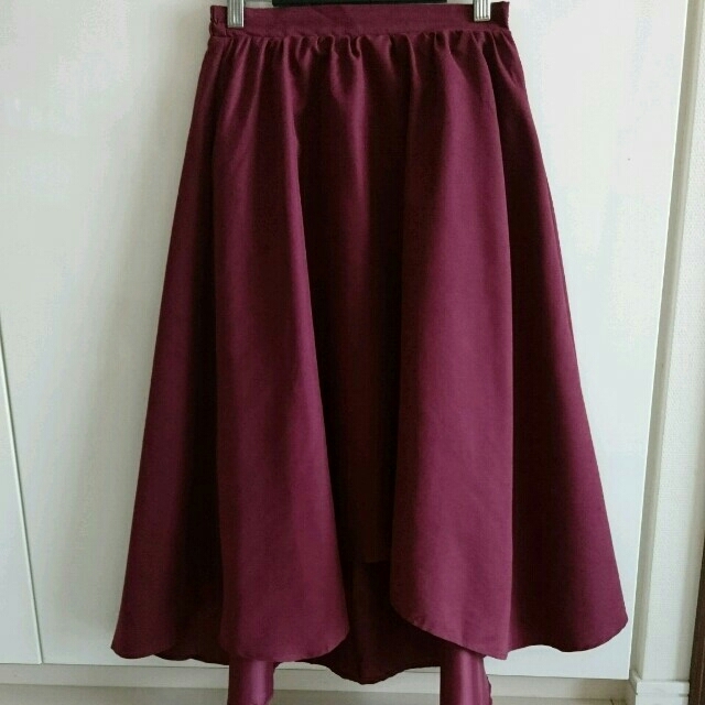 神戸レタス(コウベレタス)のボルドー フィッシュテールスカート♪ レディースのスカート(ひざ丈スカート)の商品写真