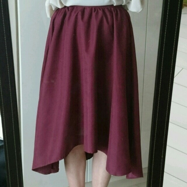 神戸レタス(コウベレタス)のボルドー フィッシュテールスカート♪ レディースのスカート(ひざ丈スカート)の商品写真