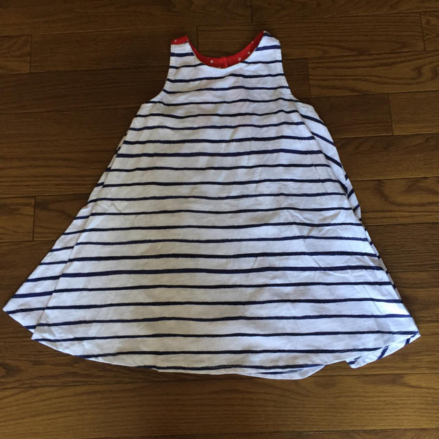 Old Navy(オールドネイビー)の新品OLDNAVYボーダーワンピ5T110cmアメリカン キッズ/ベビー/マタニティのキッズ服女の子用(90cm~)(ワンピース)の商品写真