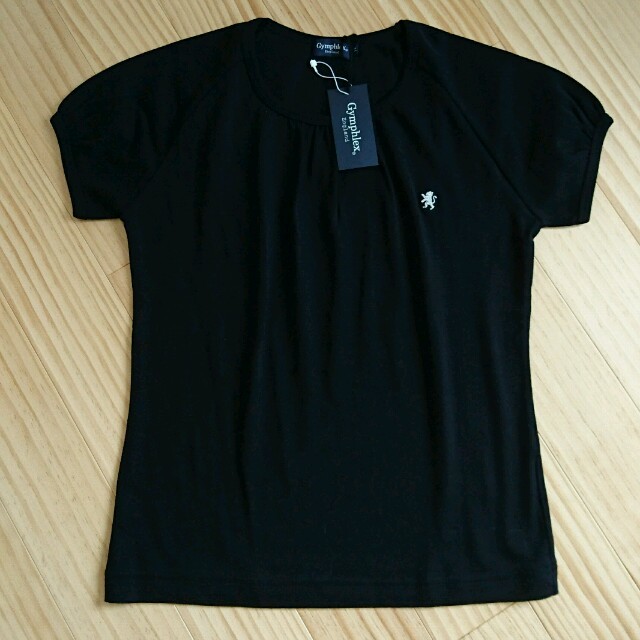 GYMPHLEX(ジムフレックス)の新品タグ付きジムフレックス☆半袖カットソー黒 レディースのトップス(Tシャツ(半袖/袖なし))の商品写真