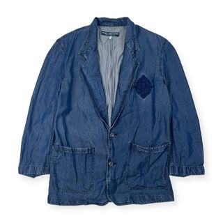ハーディエイミス(HARDY AMIES)のHARDY AMIES SPORT ハーディエイミススポーツ デニム 風 シャンブレー ジャケット 5/ブルー メンズ(その他)