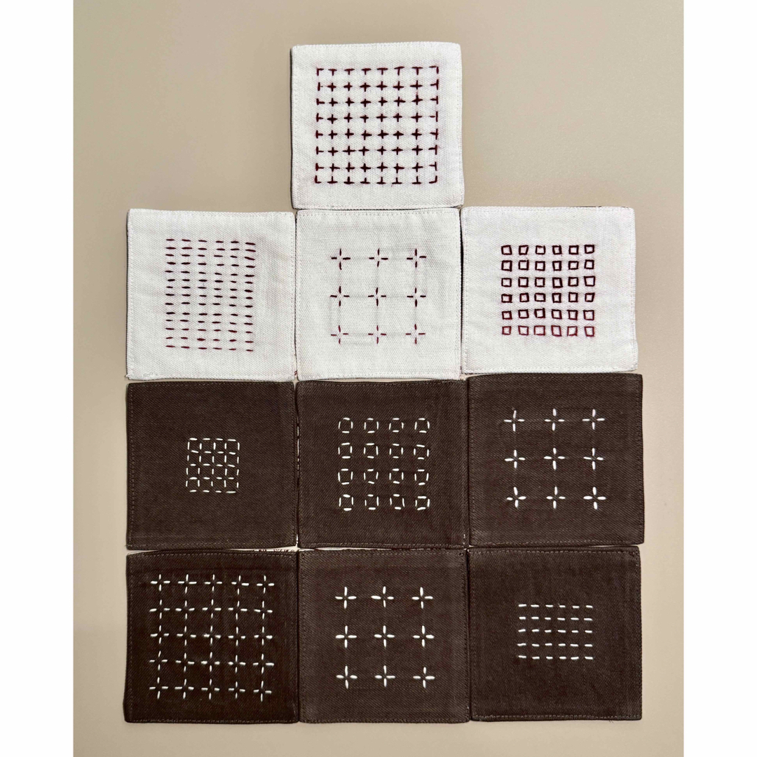 ［ハンドメイド］ぶきっちょが作ったコースター③④ ハンドメイドの生活雑貨(キッチン小物)の商品写真