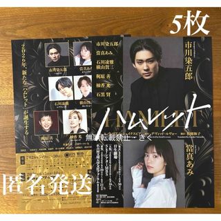 舞台『ハムレット』ビジュアル版5枚　市川染五郎／當真あみ／石川凌雅／柚香光(印刷物)