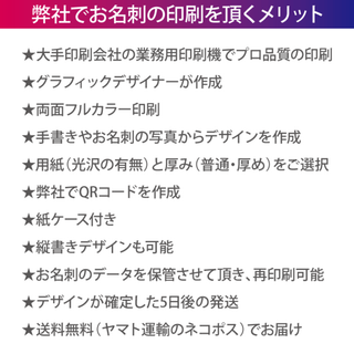 名刺作成 名刺印刷 100枚 両面 フルカラー 紙ケース付 No.2088