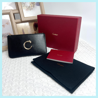カルティエ(Cartier)の✨ほぼ未使用品✨カルティエ パンテール ドゥ カルティエ　ジップ付カードホルダー(コインケース)