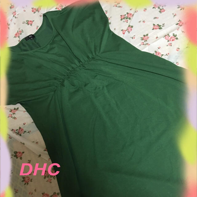 DHC(ディーエイチシー)のDHC フレンチスリーブ チュニック ワンピース グリーン レディースのトップス(チュニック)の商品写真