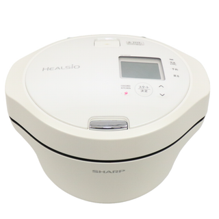 シャープ(SHARP)の[中古] SHARP 水なし自動調理鍋 HEALSiO ヘルシオ ホットクック 2.4Lタイプ ホワイト系 KN-HW24G-W kn-hw24g-w ホワイト  [良い(B)](調理機器)