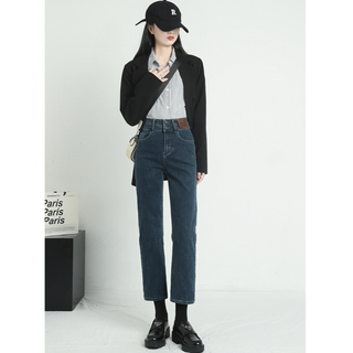 新品 デニム トレンド感 Tシャツ Mサイズ インディゴブルー 007040M