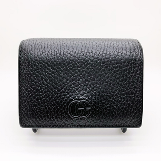 【美品】グッチ GGマーモント 二つ折り財布 モノクローム【限定品】【正規品】