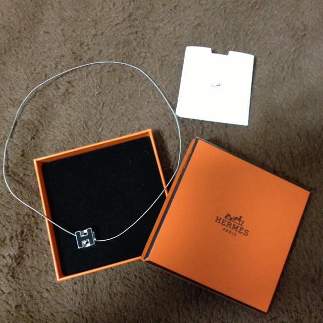 エルメス Hキューブネックレス カージュドアッシュ 925×SS