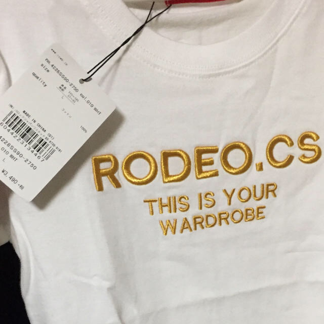 RODEO CROWNS(ロデオクラウンズ)のタグ付き 親子コーデ Tシャツ♡ デニムロゴ & ゴールドロゴ キッズ/ベビー/マタニティのキッズ服男の子用(90cm~)(Tシャツ/カットソー)の商品写真