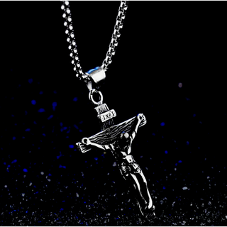 【Rk031】ネックレス　アクセサリー 　メンズ 　シルバー　厄除け　クロス
