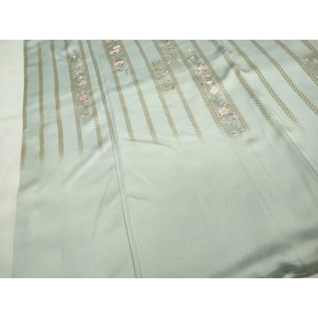 平和屋着物▼訪問着 刺繍 草花間道 金彩 正絹 逸品 CAAW5200dy レディースの水着/浴衣(着物)の商品写真