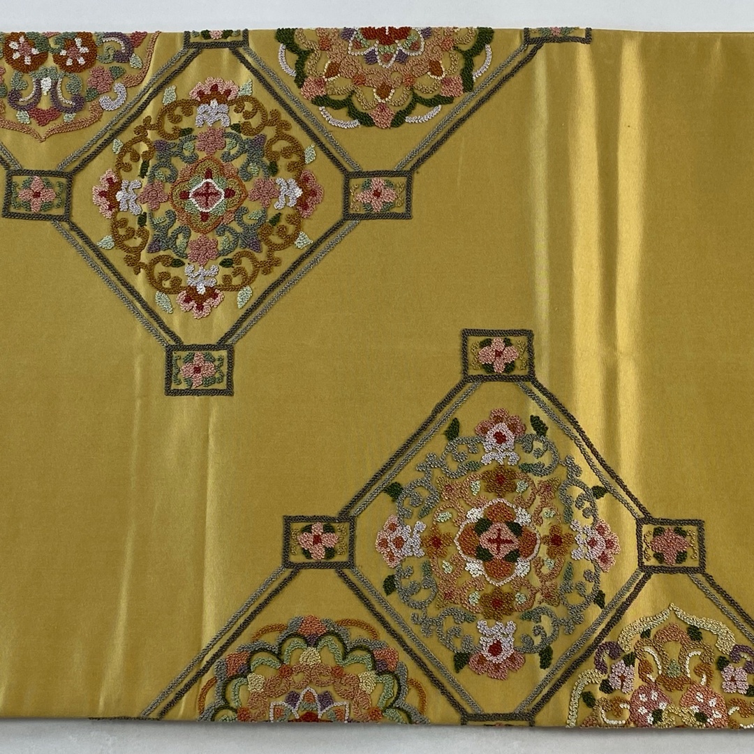 袋帯 美品 逸品 お太鼓柄 正絹 【中古】 レディースの水着/浴衣(帯)の商品写真