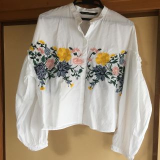 ザラ(ZARA)のザラ♡刺繍ブラウス(シャツ/ブラウス(長袖/七分))