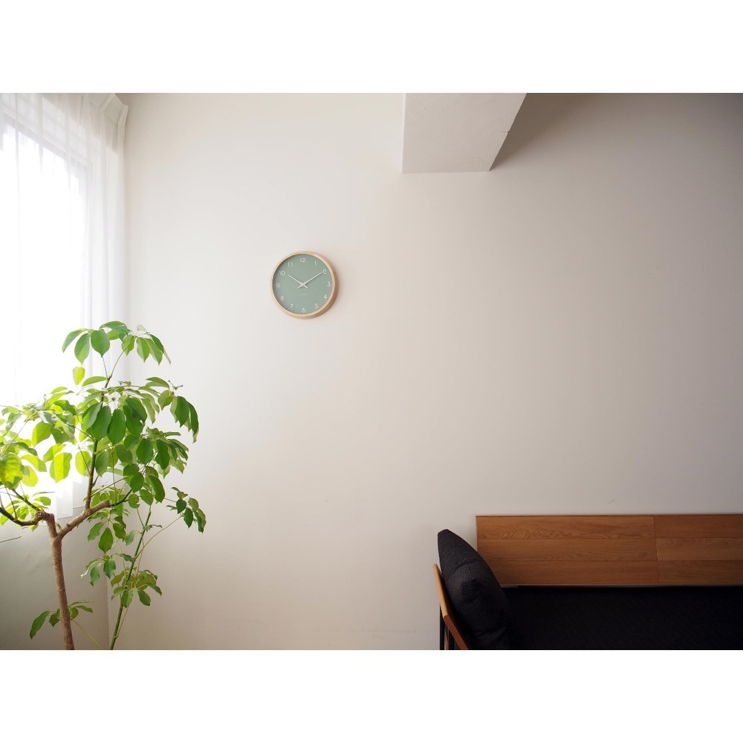 【人気商品】レムノス 掛け時計 アナログ カンパーニュクルール 緑 Campag インテリア/住まい/日用品のインテリア小物(置時計)の商品写真