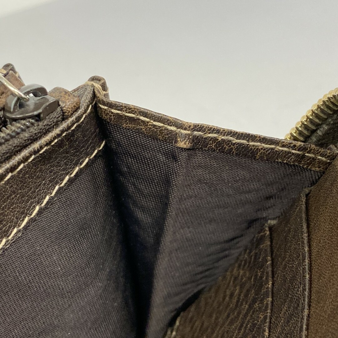 GUCCI(グッチ)の★SALE【5ie5739】グッチ 長財布 バンブー グッチシマ 307984 レザー ダークブラウン シャンパンゴールド金具【中古】レディース レディースのファッション小物(財布)の商品写真