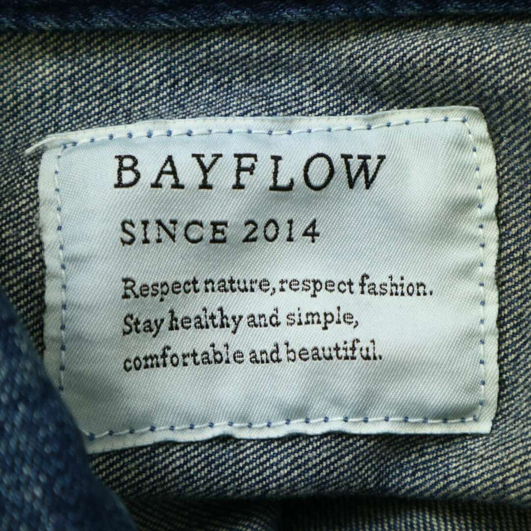 BAYFLOW(ベイフロー)のBAYFLOW ベイフロー 通年 ダメージ加工★ デニム ジャケット Gジャン Sz.2 メンズ メンズのジャケット/アウター(その他)の商品写真