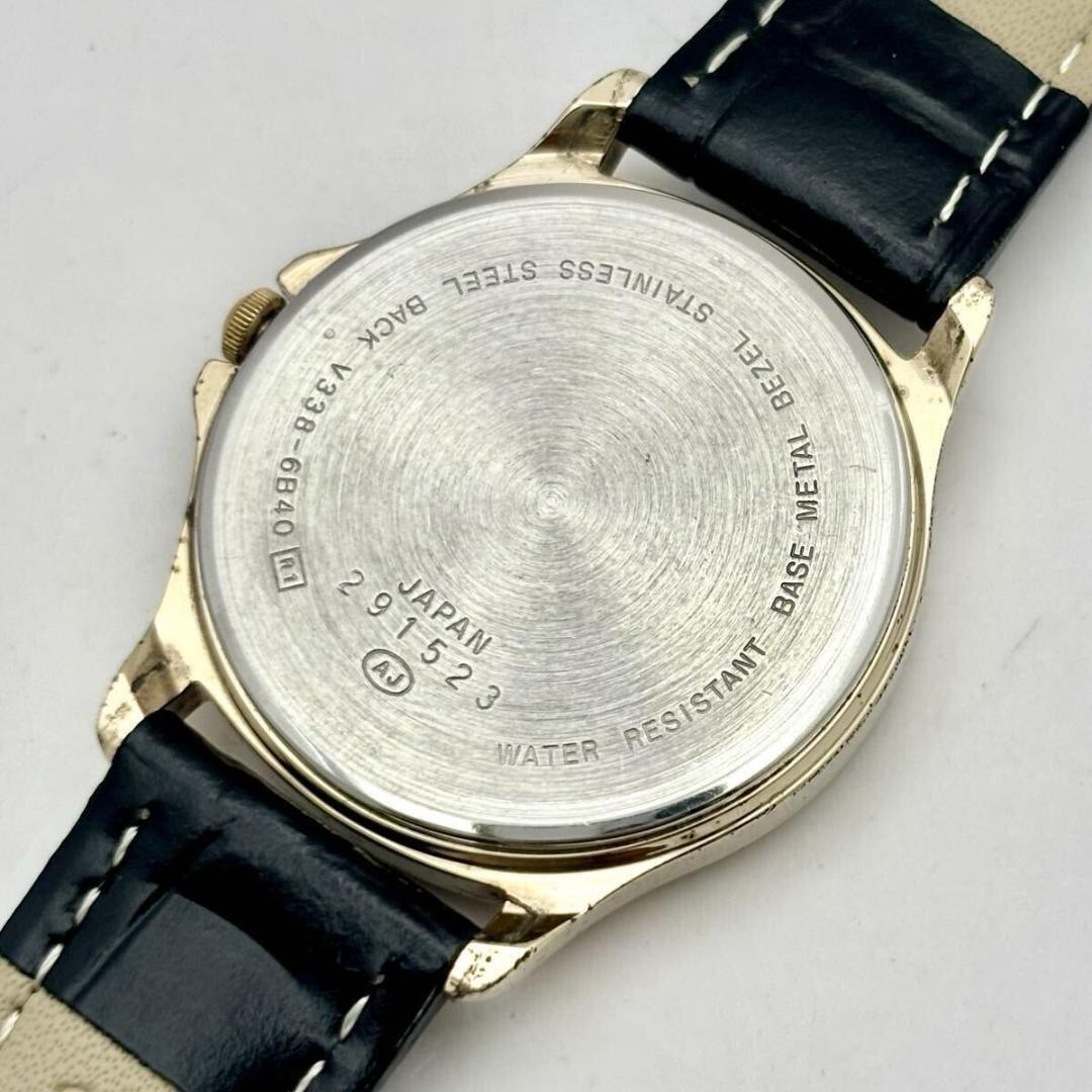 【新品電池】 SEIKO ALBA ゴールド ムーンフェイズ デイト 新品ベルト 新品電池】 SEIKO ALBA ゴールド ムーンフェイズ デイト 新品ベルト