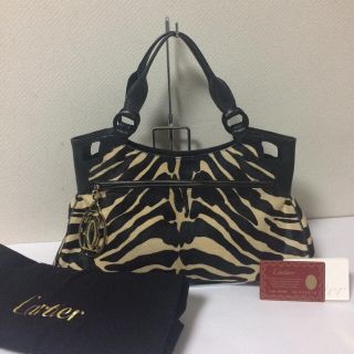 カルティエ(Cartier)の激レア カルティエ マルチェロ ハラコ&リザード トートバッグ(トートバッグ)