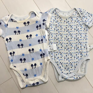 ユニクロ(UNIQLO)の[UNIQLObaby]boys半袖ロンパース 70cm(肌着/下着)