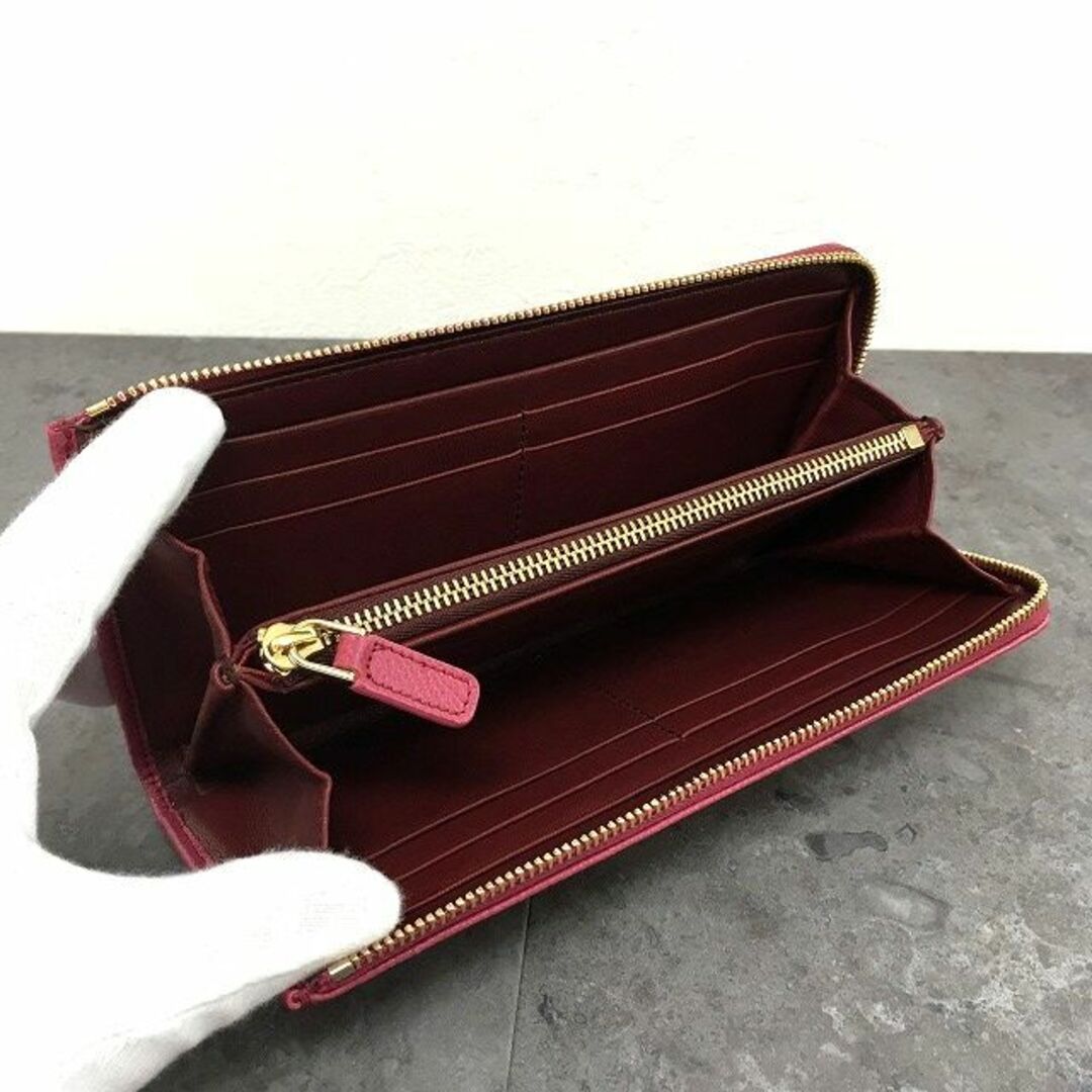 BVLGARI(ブルガリ)の【中古】 送料込み! 極美品 BVLGARI L字ファスナーウォレット 286302 ブルガリブルガリ マゼンダ レザー 長財布 354 レディースのファッション小物(財布)の商品写真