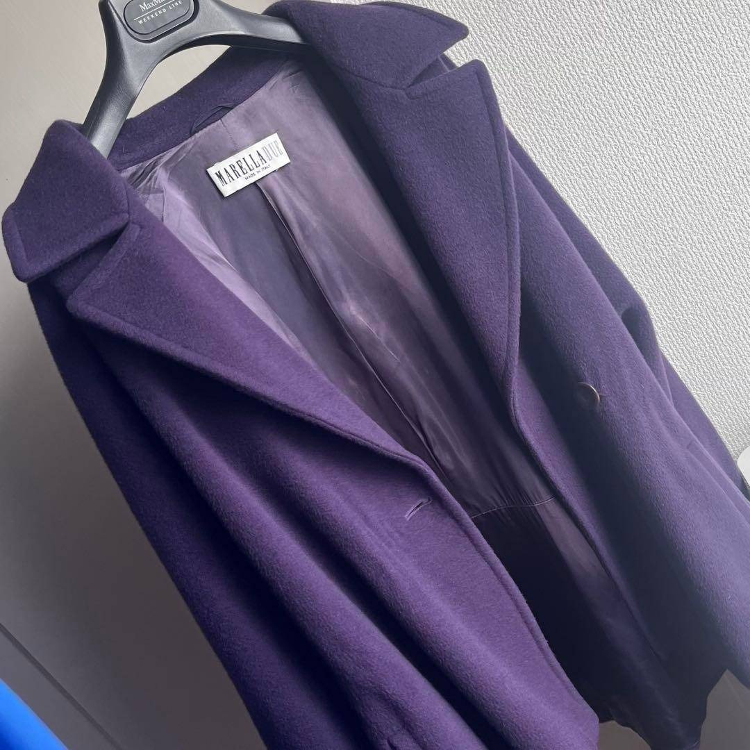 Max & Co.(マックスアンドコー)の綺麗‼️セレブ御用達✨ビックカラー ふんわりコート 羽織 カシミヤ マックスマーラ レディースのジャケット/アウター(ロングコート)の商品写真