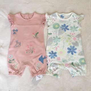 ベビーギャップ(babyGAP)の✳︎日本未上陸✳︎ ロンパース ２枚セット 半袖 カバーオール(ロンパース)