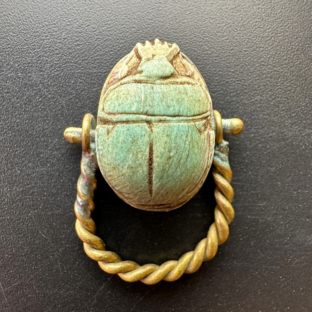 古代エジプト スカラベ 回転式リング カラーストーン アンティーク 1454