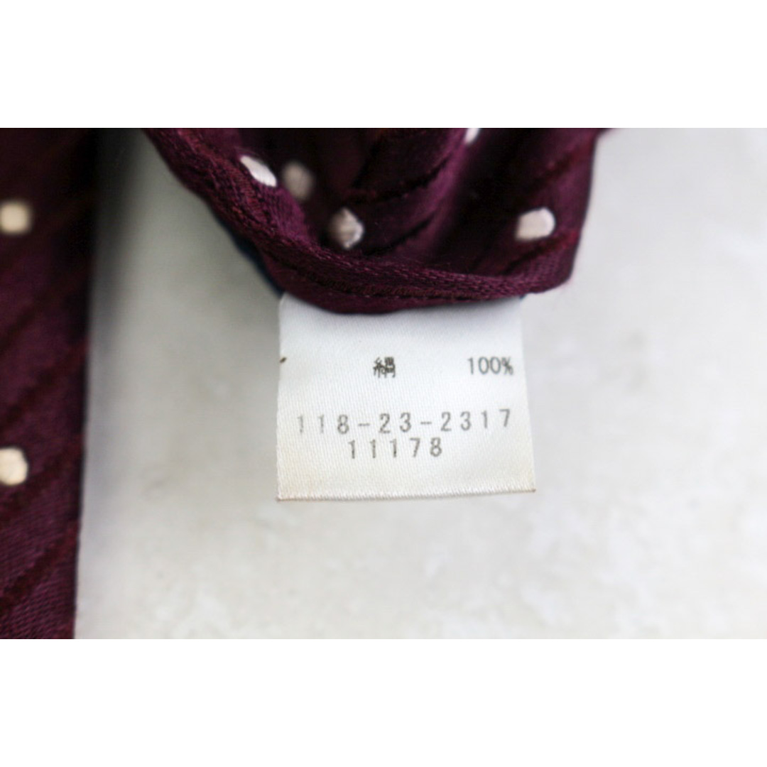 SHIPS(シップス)のシップス ブランド ネクタイ ストライプ柄 ドット シルク 日本製 PO メンズ ワインレッド SHIPS メンズのファッション小物(ネクタイ)の商品写真