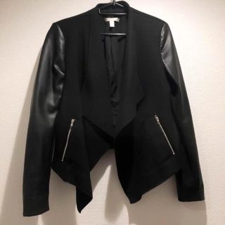 ザラ(ZARA)の処分SALE♢ZARA ジャケット 異素材ミックス レザー(ライダースジャケット)