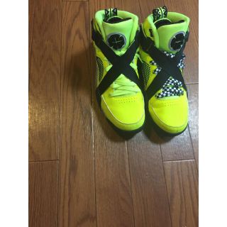 ナイキ(NIKE)のNIKE バッシュスニーカー 蛍光イエロー メンズ 26cm(スニーカー)