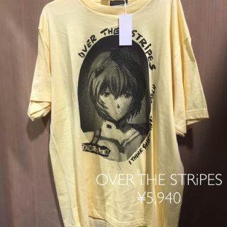 オーバーザストライプス(OVER THE STRIPES)の新品5940 綾波レイ Tシャツ コラボ XL(Tシャツ/カットソー(半袖/袖なし))