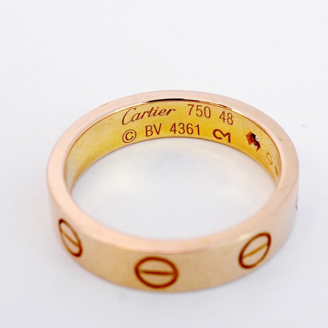 Cartier(カルティエ)の★最終価格★SALE【5jib0588】カルティエ リング ミニラブ 1PD K18PG ピンクゴールド ダイヤモンド ＃48【中古】レディース レディースのアクセサリー(リング(指輪))の商品写真